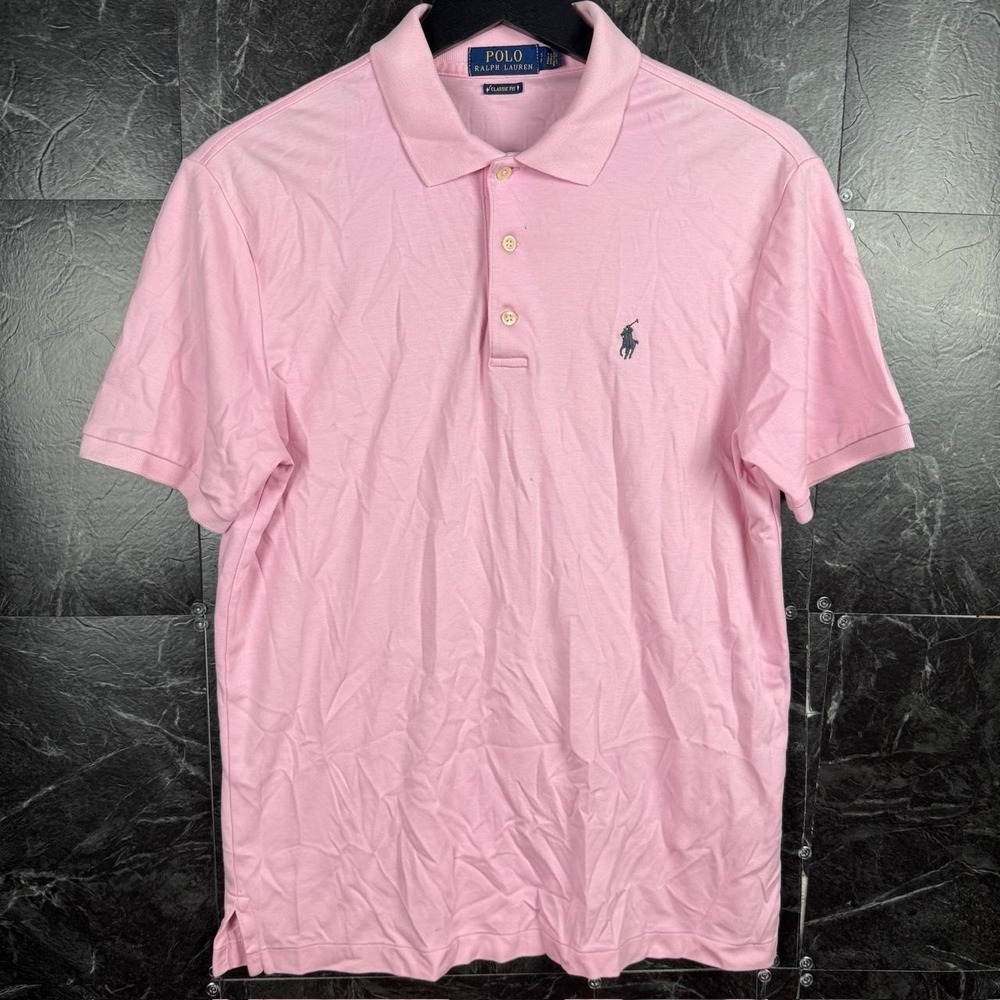 Polo Ralph Lauren Pink Dress Golf Polo Shirt Small FLAW